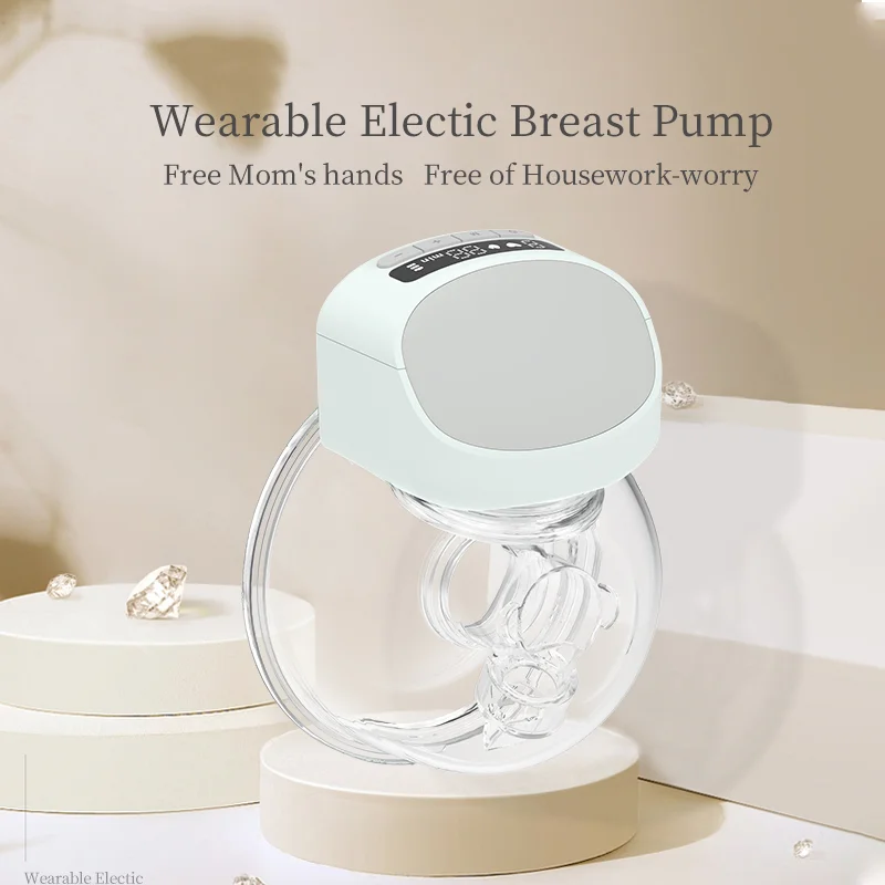 Portable Electric Breast Pump LED Display Hands-Free Milk Extractor Wearable Breast Pump