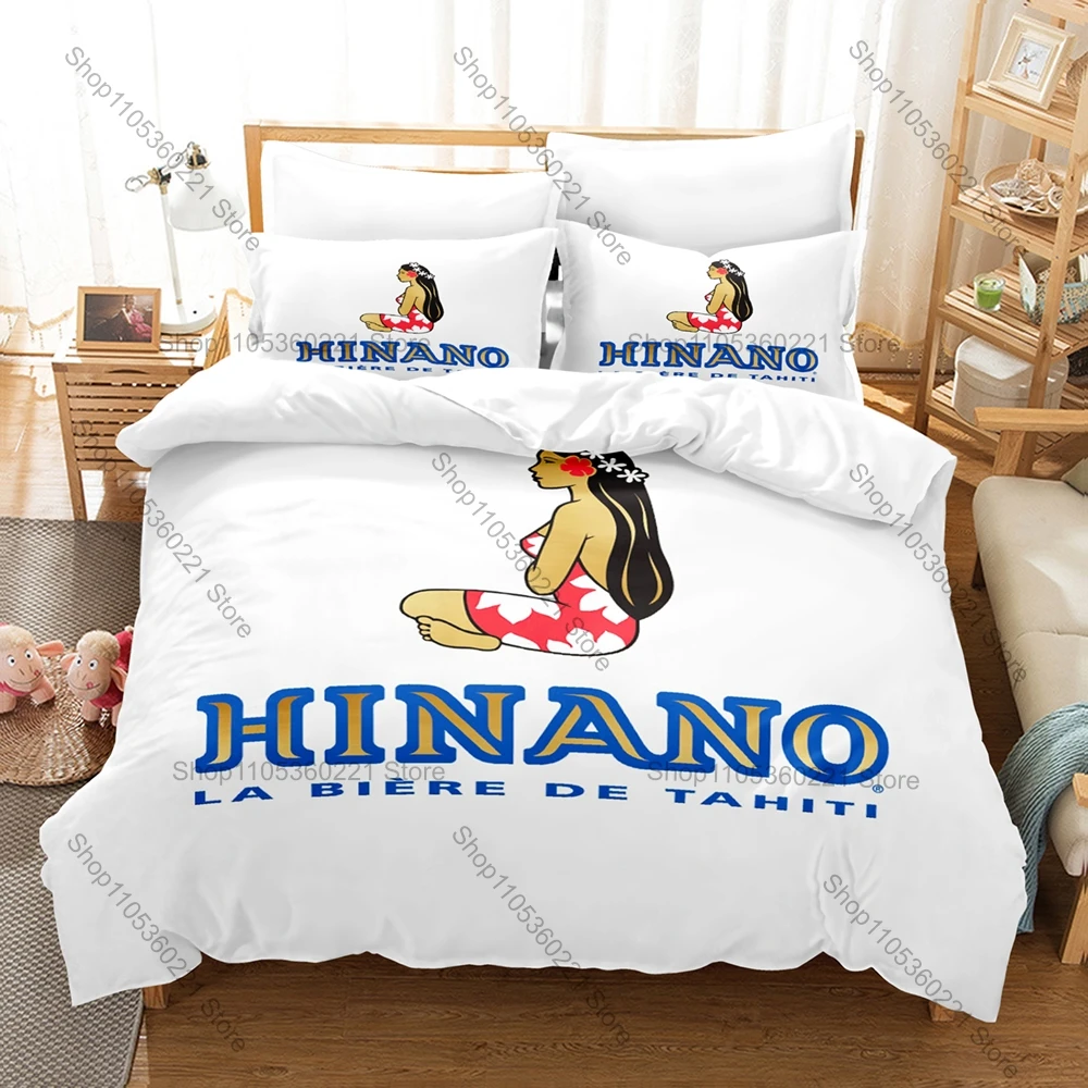 Cool Personality Hinano Tahiti Bedding Set New Anime Printed Duvet Cover Pillowcase Soft Microfiber Bedroom Decor Twin Full Quee