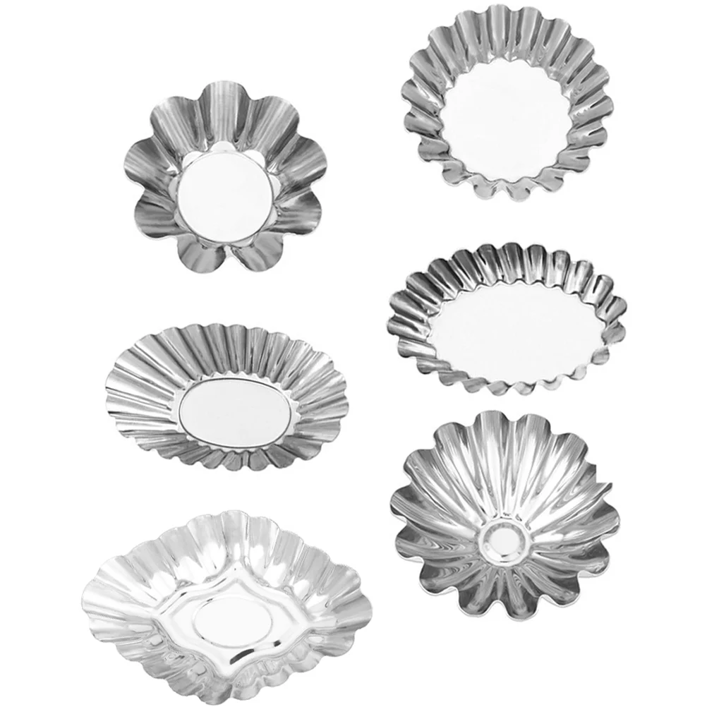 

6 Pcs Stainless Steel Egg Tart Mold Form Cupcakes Baking Mould Pie Tools Free Shipping Removable Bakeware Pastry