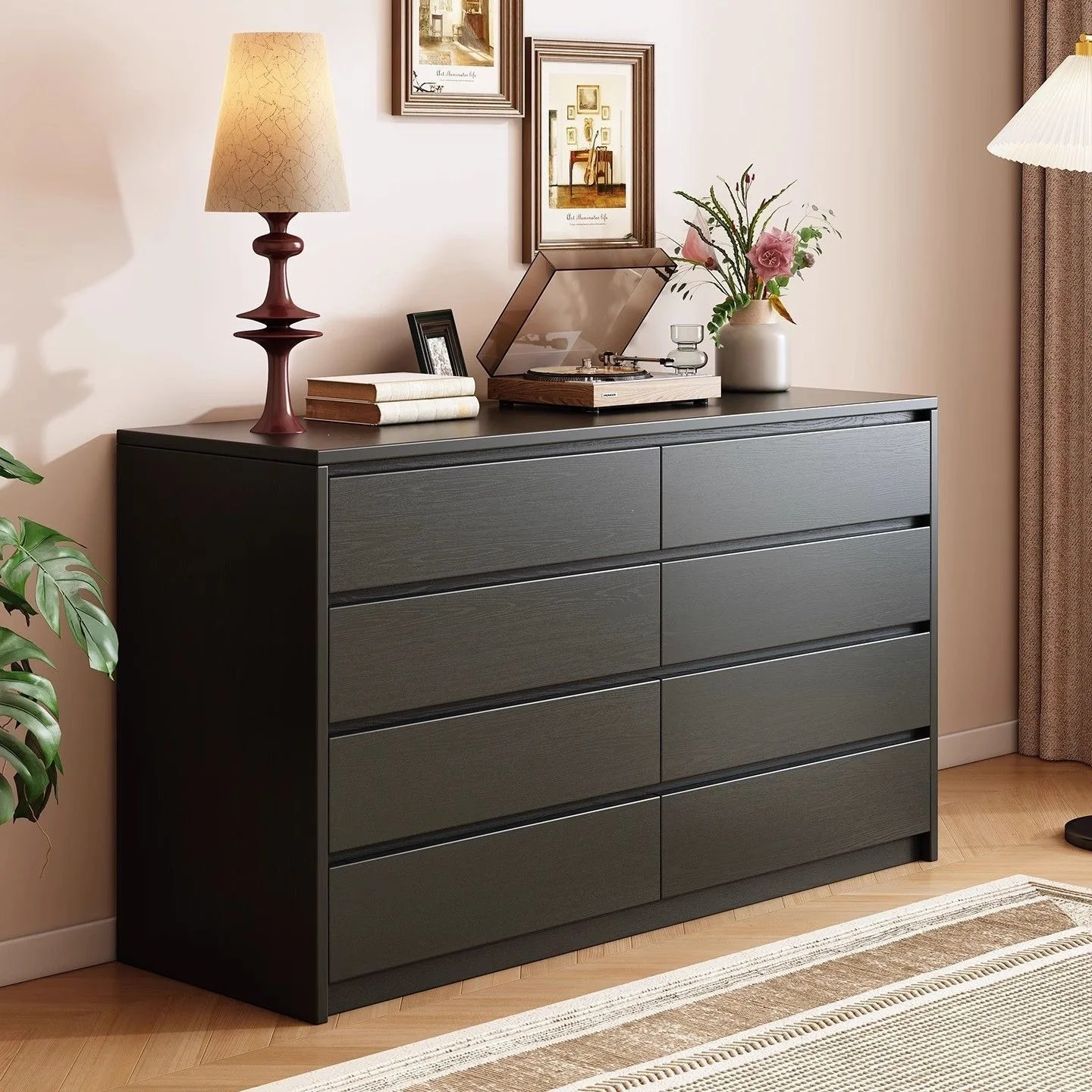 Cream wind bucket cabinet, living room against the wall, locker, five buckets, bedroom, simple modern drawer, sixbuckets, side