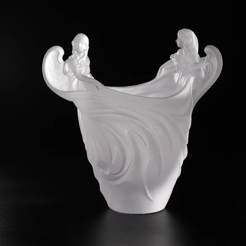 Glazed vase sacred, sculpture hand lost wax casting altar center decoration sacred blessing decoration