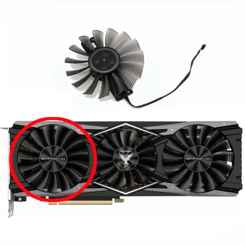 Imagem -06 - Ventilador de Refrigeração Adequado para Mingxuan Gainward Rtx 2080 Placa Gráfica ti Phoenix Ga92s2h Ga82s2m 88 mm 75 mm 4pin Novo