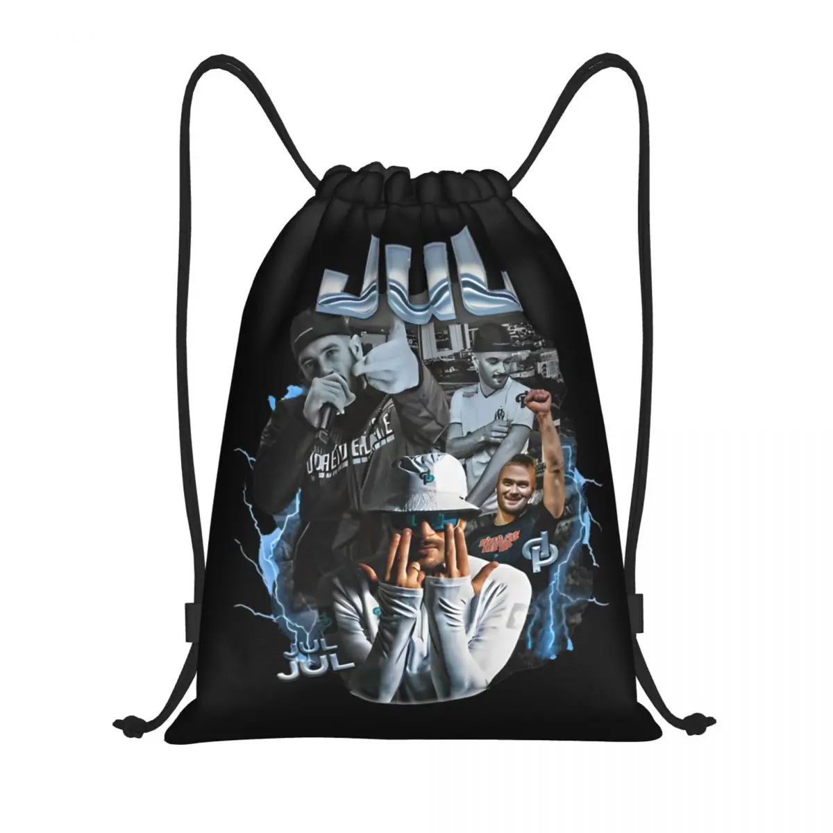 Jul Bootleg Platinum Rapper Drawstring Backpack Sports Gym Bag String Sackpack for Hiking