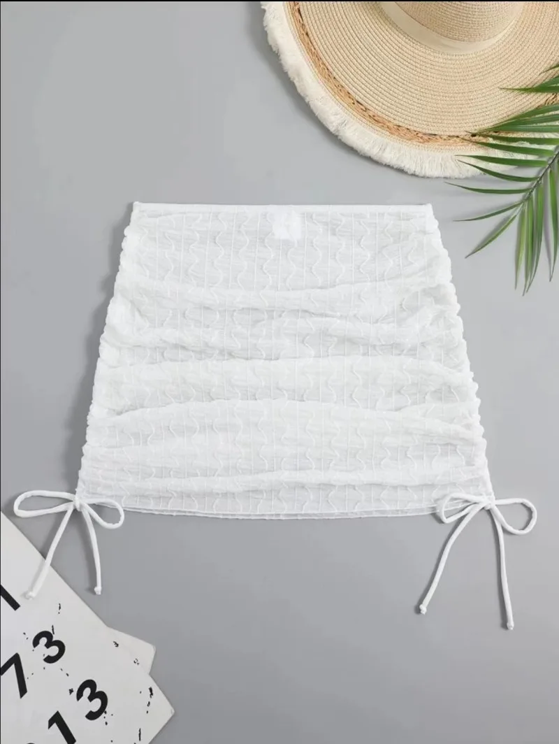 مثير بيكيني تنورة الشاطئ النساء السباحة التستر شبكة الرباط تصميم شير التنانير الصيف شاطئ البحر عطلة نمط الملابس النسائية