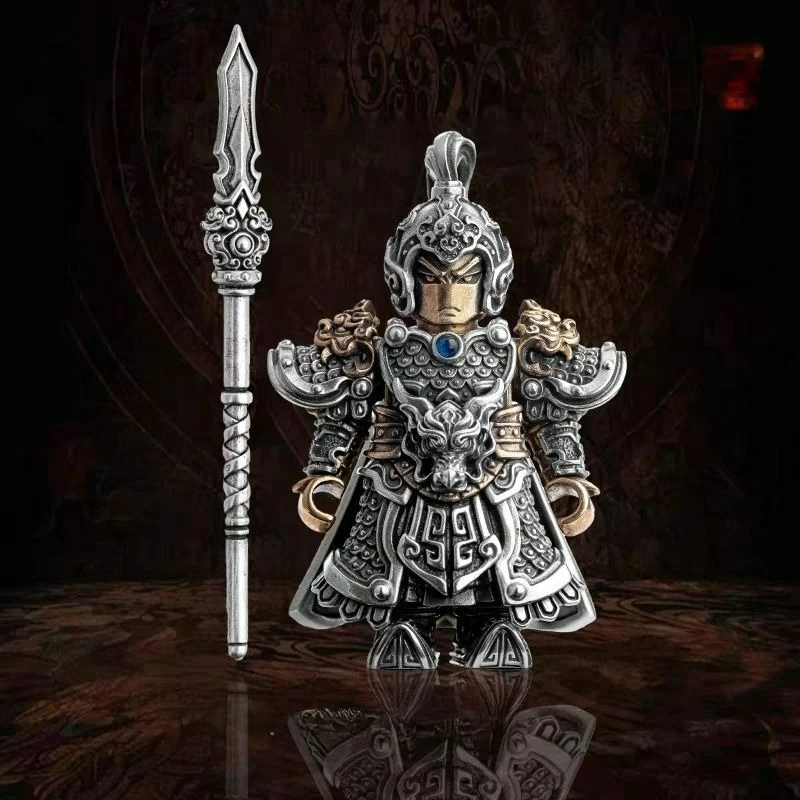 Zhao Yun General Ornament Charms Statue Metal Pendant Magnetic Removable General Model Three Kingdoms Figures