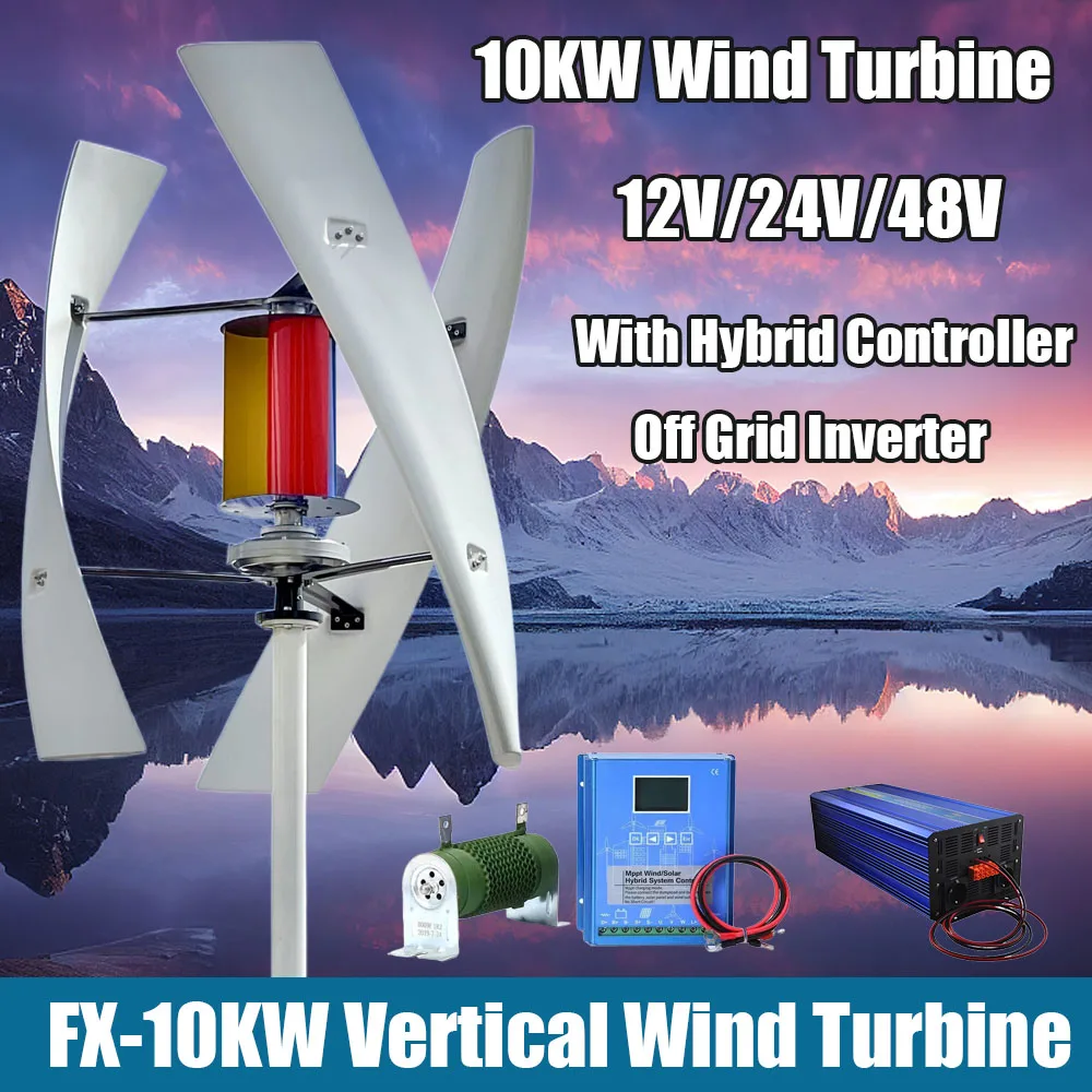 

Factory Price 10KW 12V 24V 48V Vertical Axis Maglev Low-Speed Wind Turbine With Free Energy And Low Noise For Household Use