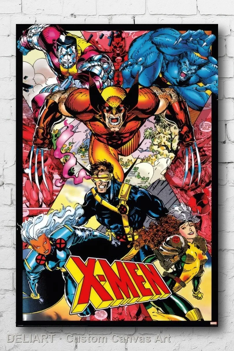 

X-MEN UNCANNY - CHARACTER COLLAGE Canvas Poster Custom Size Available Room Decoration Home Decor Wall Art