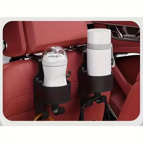 Multifunctional Hook for Car Seat Head Rest, 3 in 12026 Cup Holder, Headrest Hooks for Car