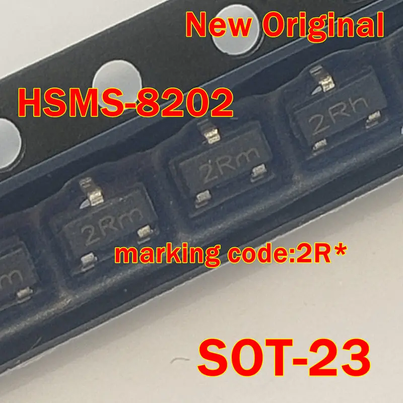 

1pcs to 100pcs HSMS-8202-TR1 HSMS-8202 SOT-23 New Original marking code:2R* Surface Mount Microwave Schottky Mixer Diodes