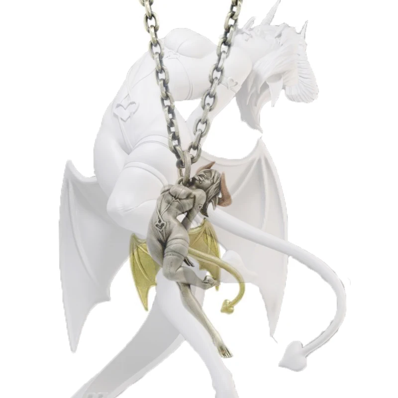 Trendy Sexy Fallen Angel Pendant Necklace Devil Wings Necklace Men and Women Hip Hop Punk Jewelry Couple Gift