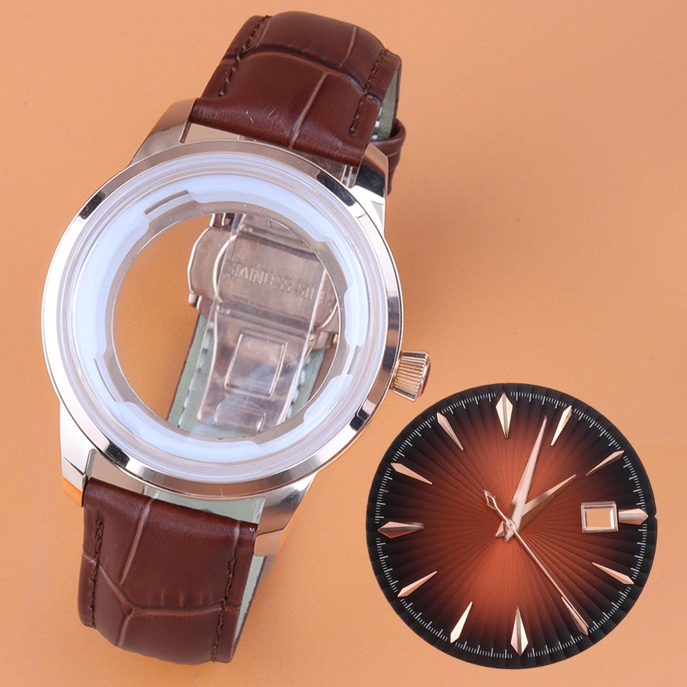 

40mm Case 35mm Dial NH35 Arched glass Watch Case For Cocktail Dial Hands No Luminous For Presage seiko NH35 NH36 NH38 Movement
