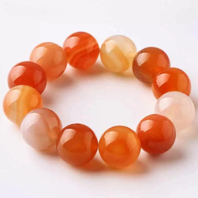 Natural Agate Bracelet Beaded Round Beads