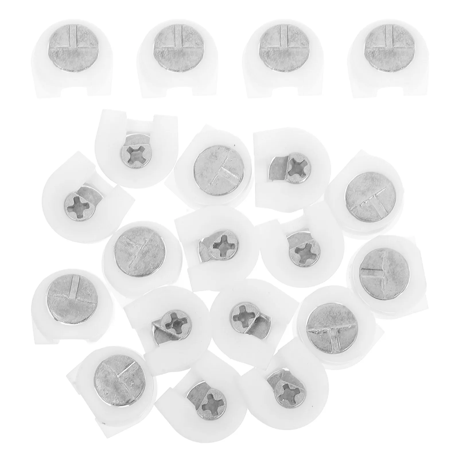 20Pcs Shelf Cam Lock Connectors Invisible Divider Peg Cabinet Hardware Set Easy Install Cam Fasteners for Wardrobe Panel Lock