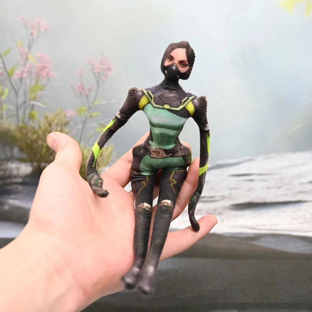 Game VALORANT Jett Viper Sage Cosplay Doll Plush Cotton Dolls Slender Twistable Shape Room Abstract Model Decoration Gifts