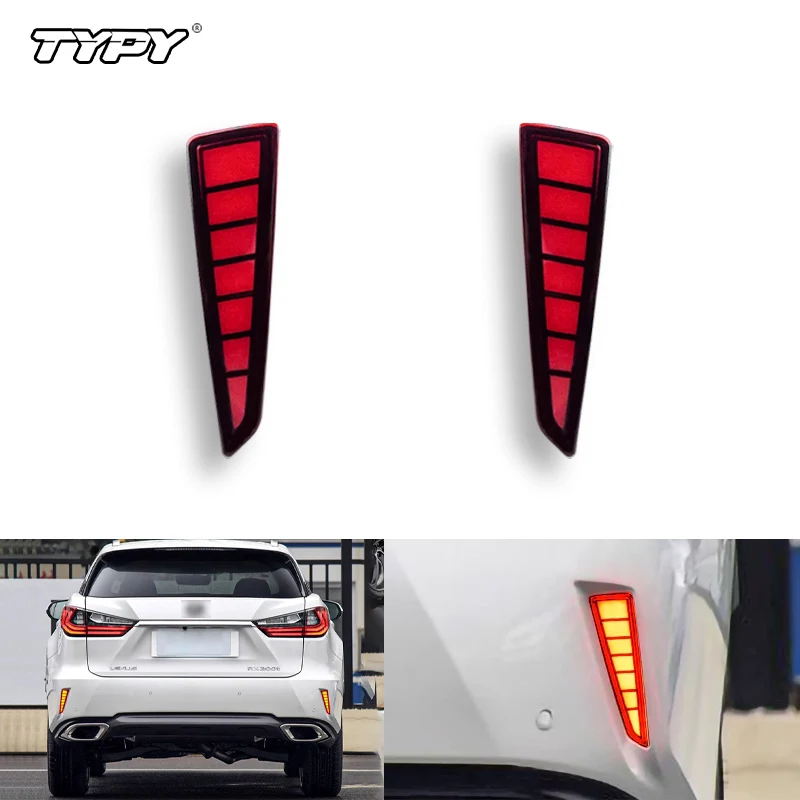 

TYPY автомобильный светодиодный отражатель заднего бампера для Lexus RX350 RX450h 2016 2017 2018 2019 указатель поворота стоп-сигнал стояночный фонарь
