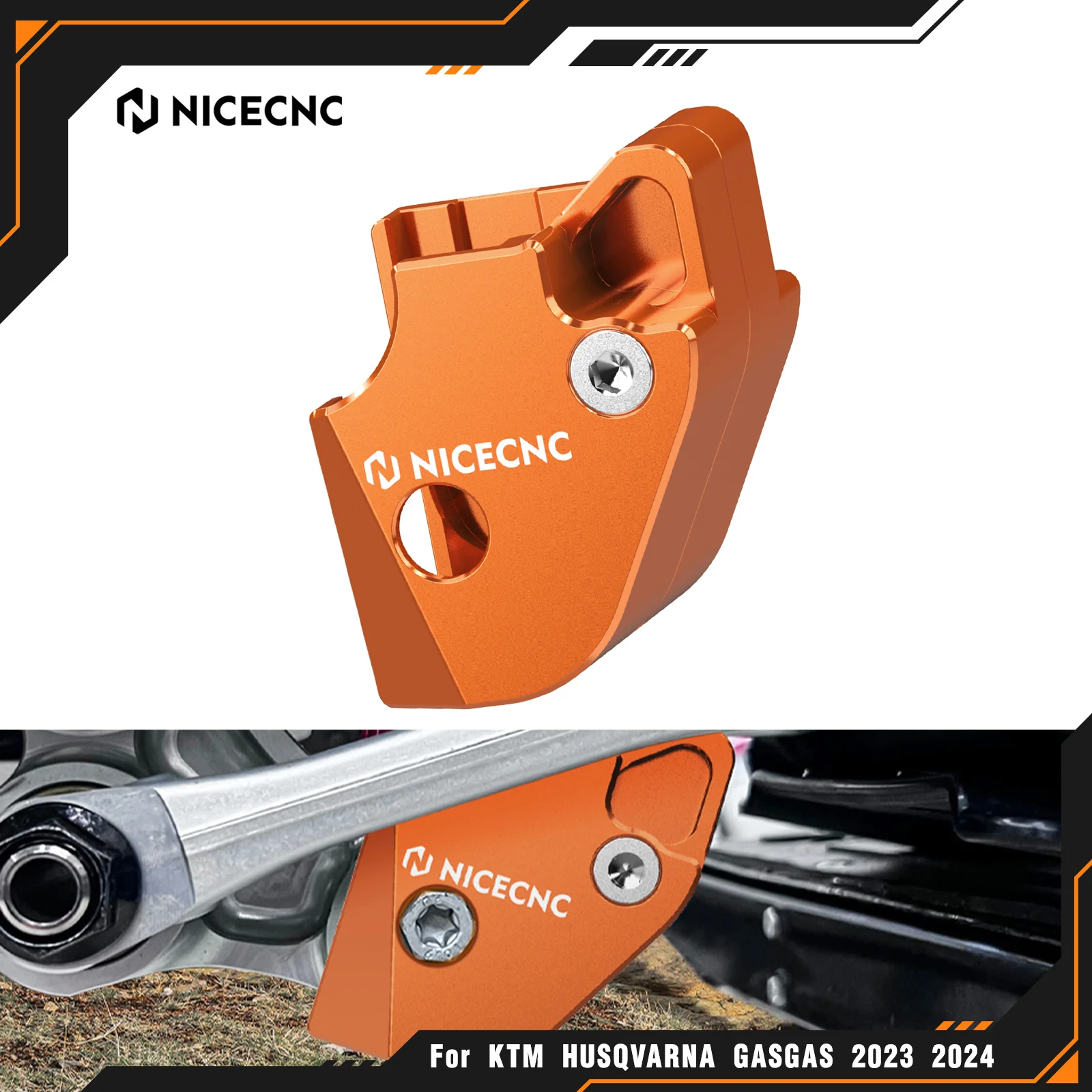 

NICECNC For KTM 2023-2025 2024 SXF 250 SXF 450 SX 125 SX 250 XC 250 XC 300 XC-F 350 450 500 Rear Shock Absorber Linkage Guard