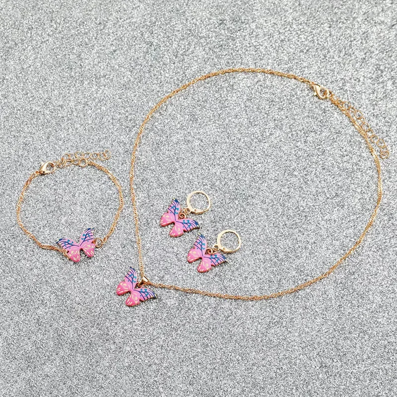 5 pezzi moda farfalla orologi da donna cinturino in pelle orologio al quarzo da donna set di gioielli Relogio Feminino Reloj Mujer (senza scatola)