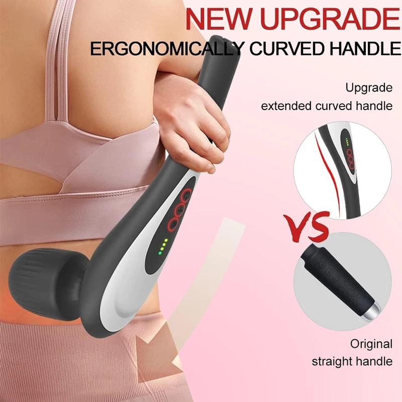 هزاز محمول عالي التردد 20 وضع 3 سرعات أدوات مساج قابلة لإعادة الشحن مناسبة لتدليك الجسم بالكامل أفضل هدية