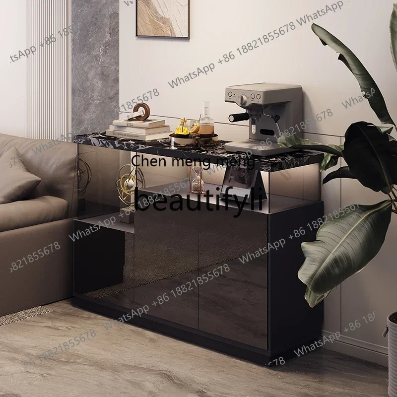 N178 G Italian minimalist living room storage sofa side cabinet solid wood dining side cabinet integrated tea cabinet against th