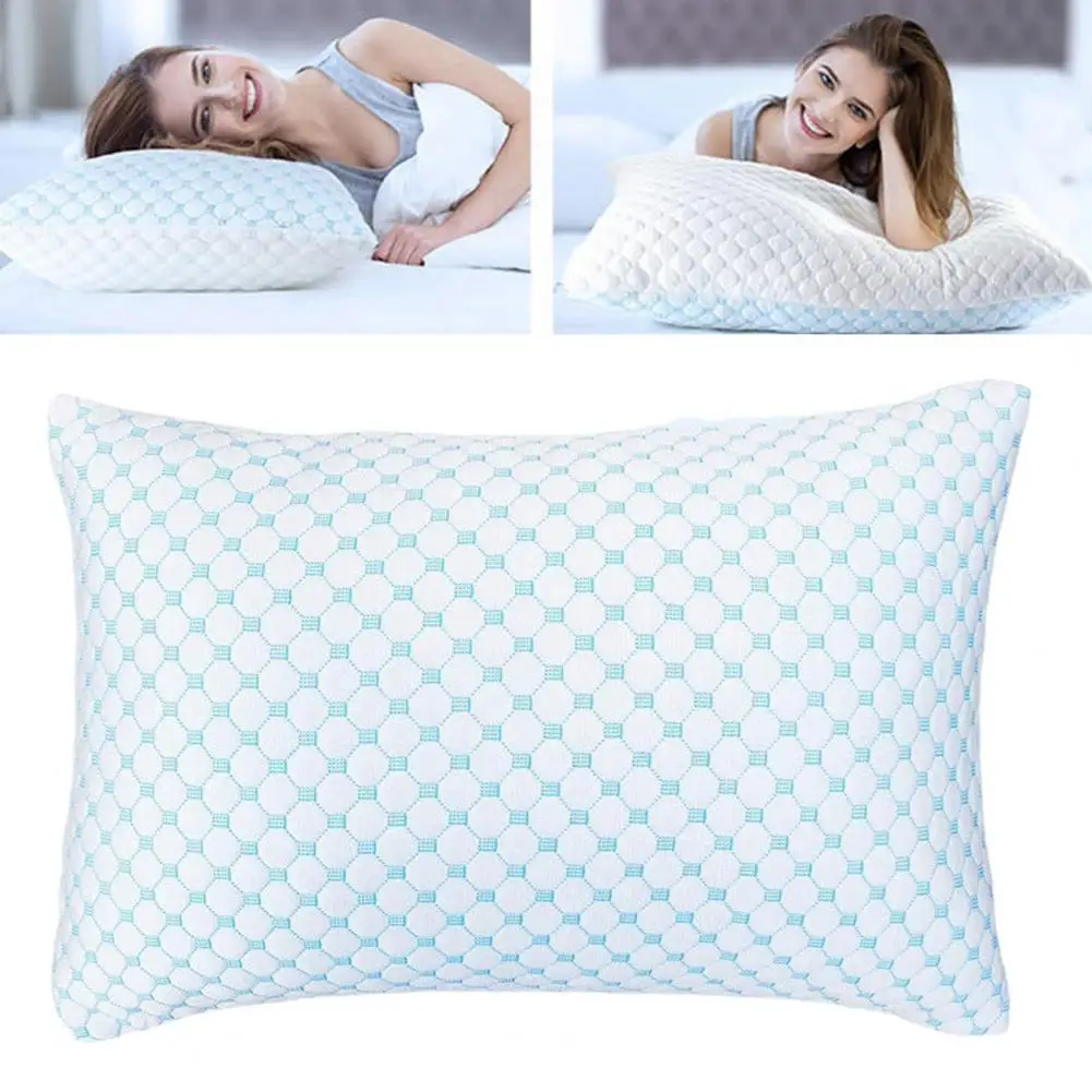 Side Sleepers Pillow Memory Foam Pillow with Shredded Sponge for Neck Pain Relief Breathable Washable Cover Ideal for Side Back