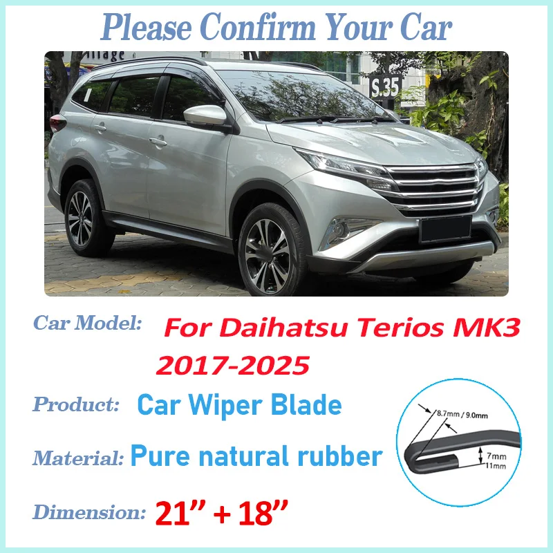 

Windscreen Wiper Blades For Toyota Rush Accessories Daihatsu Terios MK3 2017 2018-2025 Car Wipers Blade Cleaning Brushes Wipers