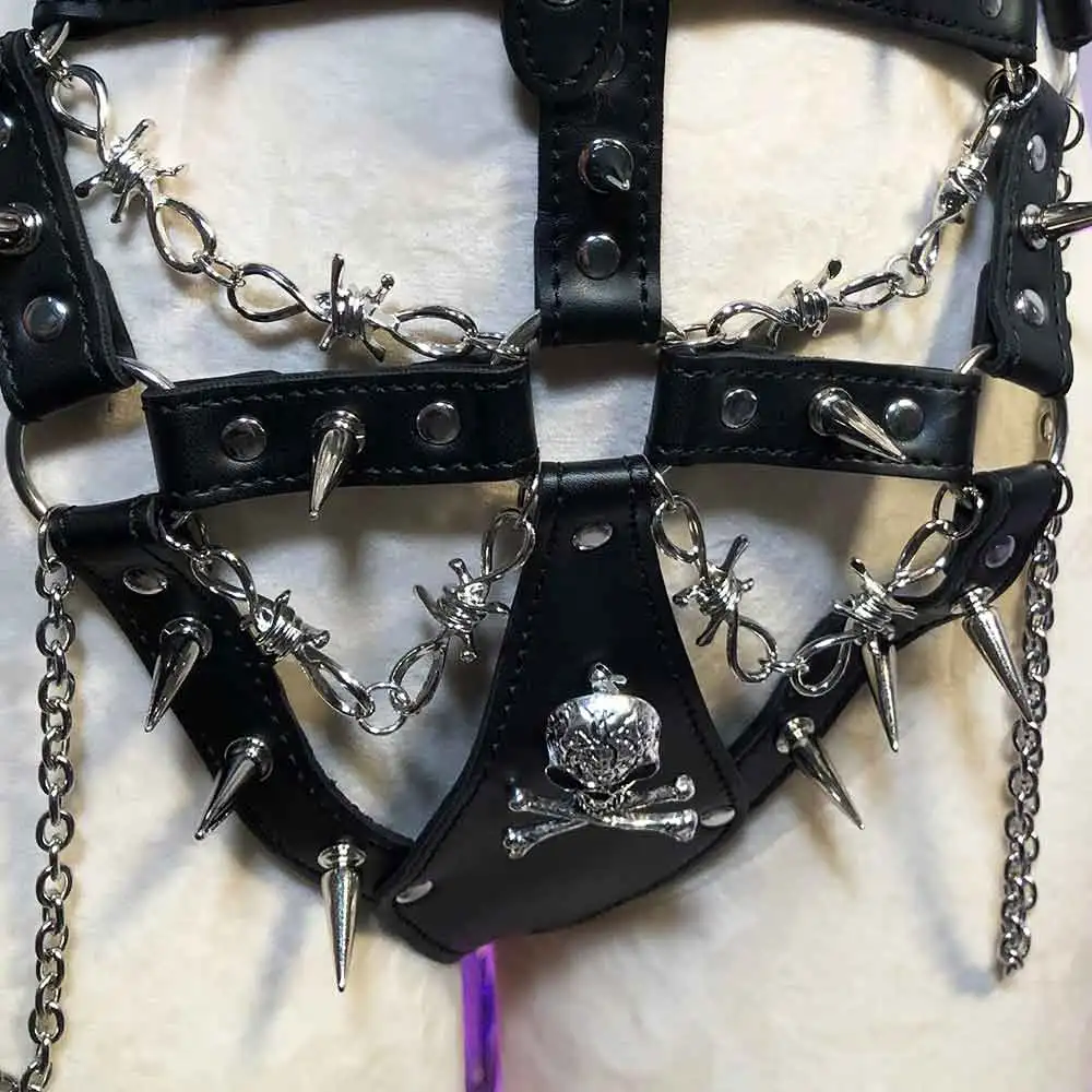 Grunge Punk Rock Hand Made Y2K Halter Camisole TOPS Kawaii Gothic Tanks 90s DIY E-Girls Eco Emo Goth Club Wear Harajuku