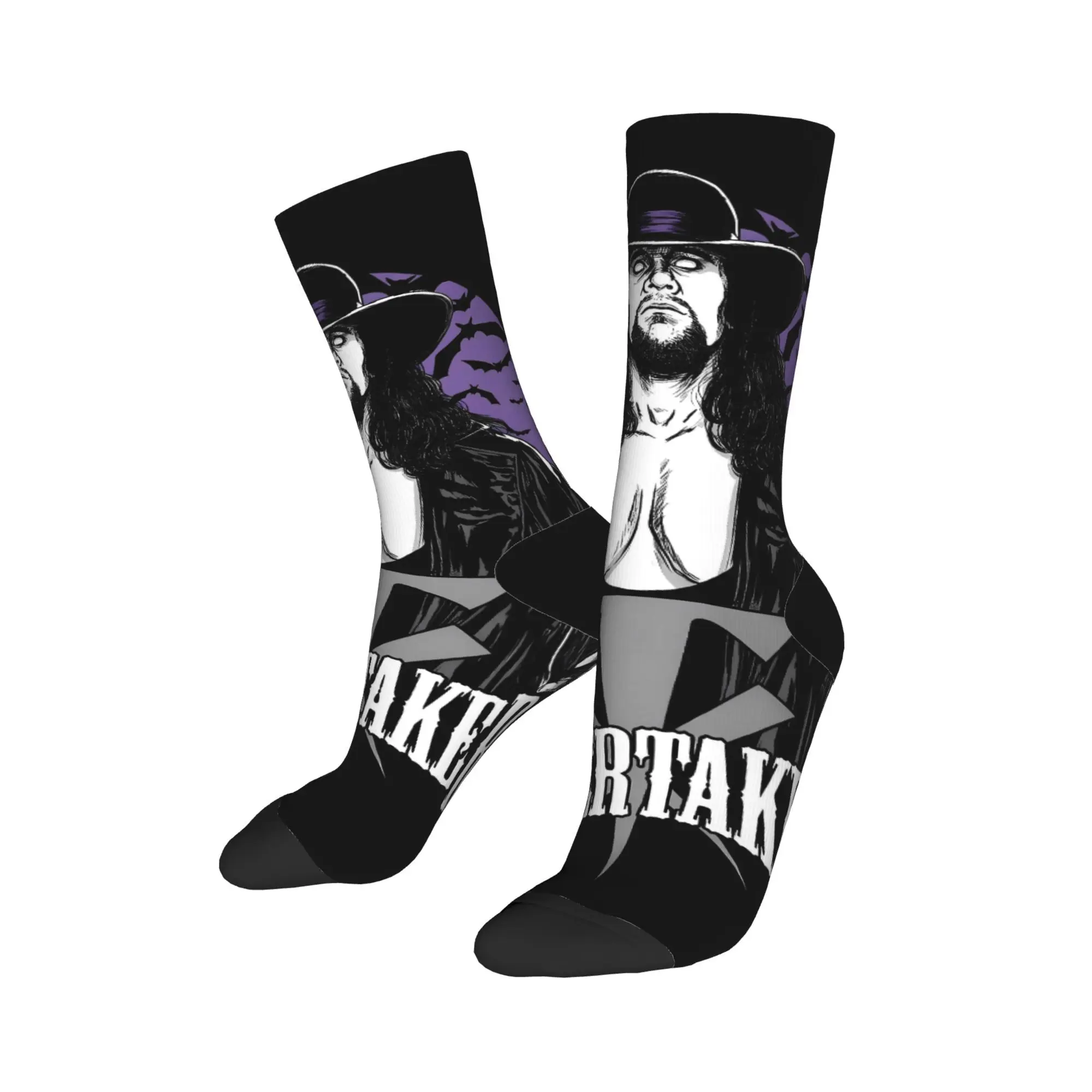 جوارب مصارعة Undertaker جوارب كاواي شتوية غير قابلة للانزلاق للنساء والرجال جوارب تسلق برسومات ناعمة