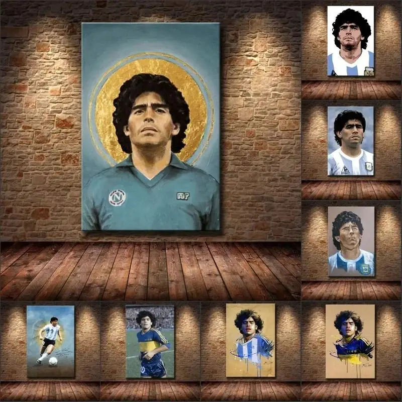 Póster de arte de estilo hop de Diego Maradona, Mural abstracto, cuadro decorativo en lienzo para decoración del hogar humorística, impresión artística de pared moderna