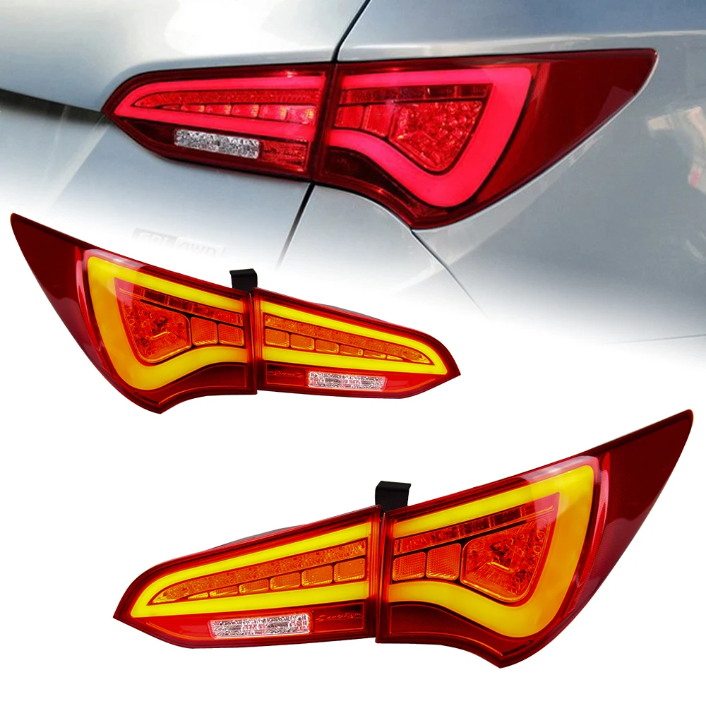 AKD Car Styling for Hyundai IX45 Tail Lights 2013-2017 New Santa Fe LED Tail Lamp LED DRL Signal Brake Reverse Auto Accessories