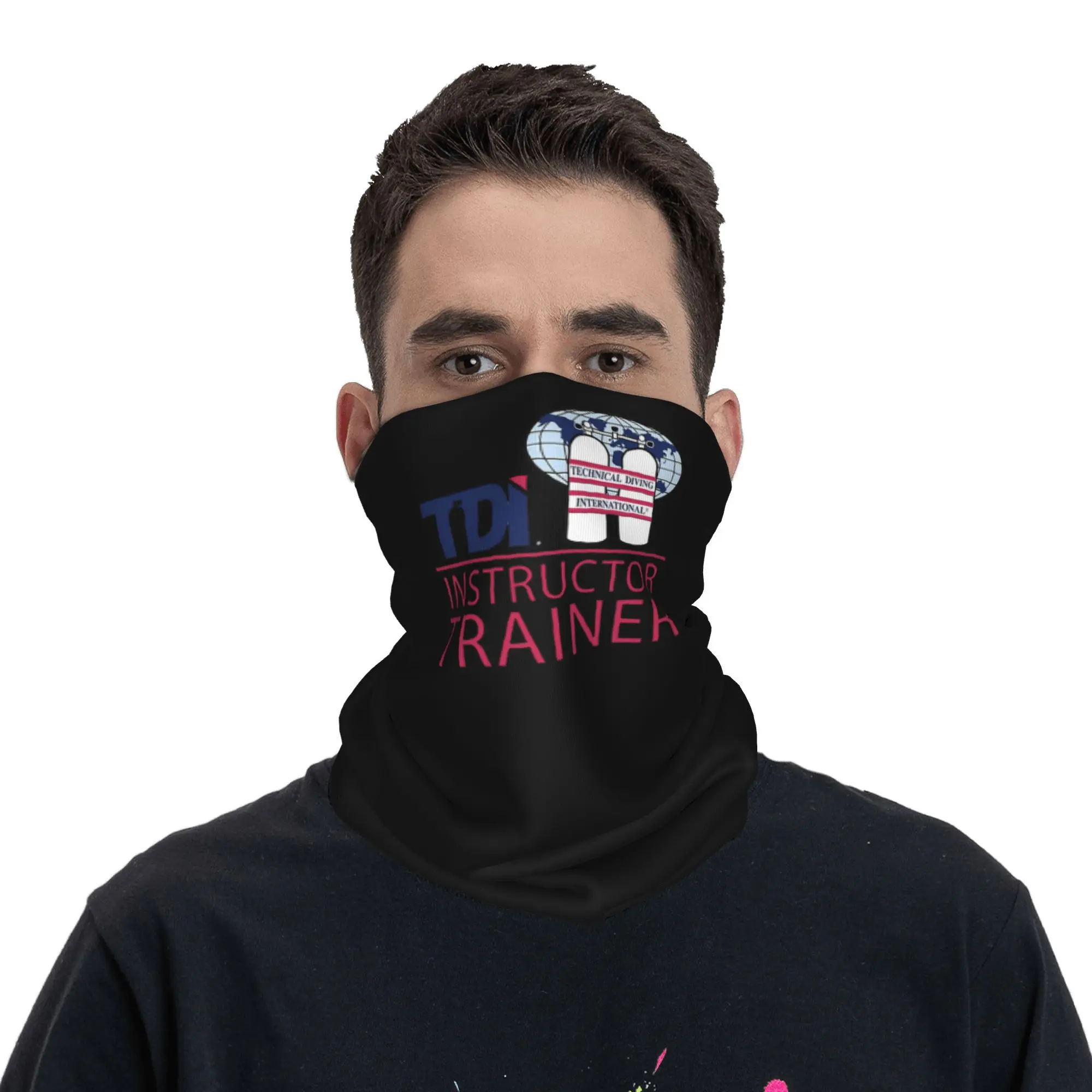 テクニカル ダイビング インターナショナル (TDI) インストラクター トレーナー バンダナ ネック ゲートル プリント マスク スカーフ 多機能フェイスマスク ライディング