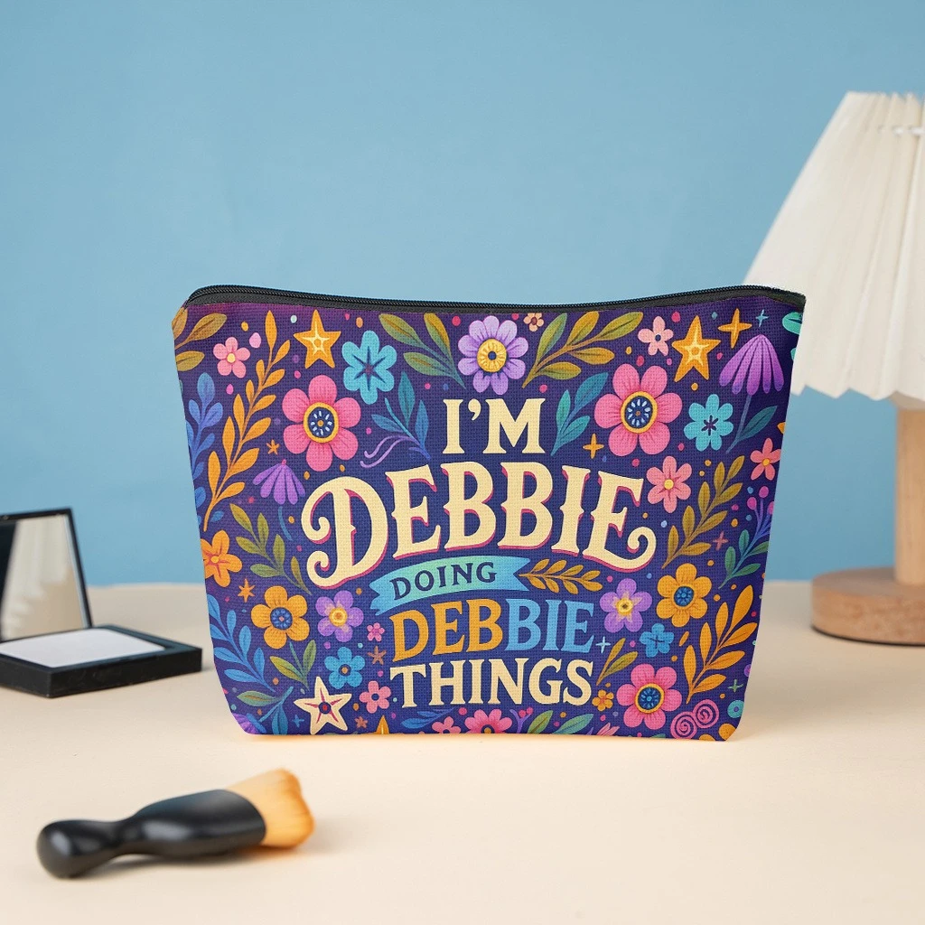 

Косметичка 1 шт., Debbie Doing Debbie Things, стильные кошельки на молнии, сумки для перекусов на работу, органайзеры для косметики и средств по уходу за кожей
