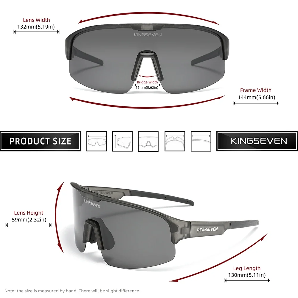 KINGSEVEN MTB الدراجات نظارات UV400 واقية نظارات شمسية رياضية الرجال النساء في الهواء الطلق القيادة الطريق تشغيل دراجة نظارات نظارات