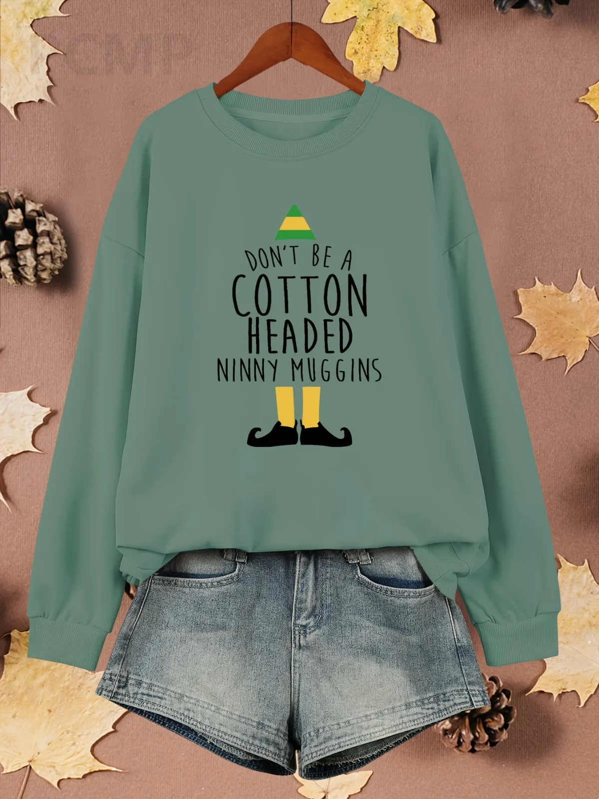 เสื้อฮู้ดพิมพ์ลายสโลแกนสร้างสรรค์แฟชั่นลำลองสำหรับผู้หญิง เสื้อสวมหัวคอกลมสไตล์กอธที่สวมใส่สบาย เหมาะสำหรับเป็นของขวัญวันหยุด