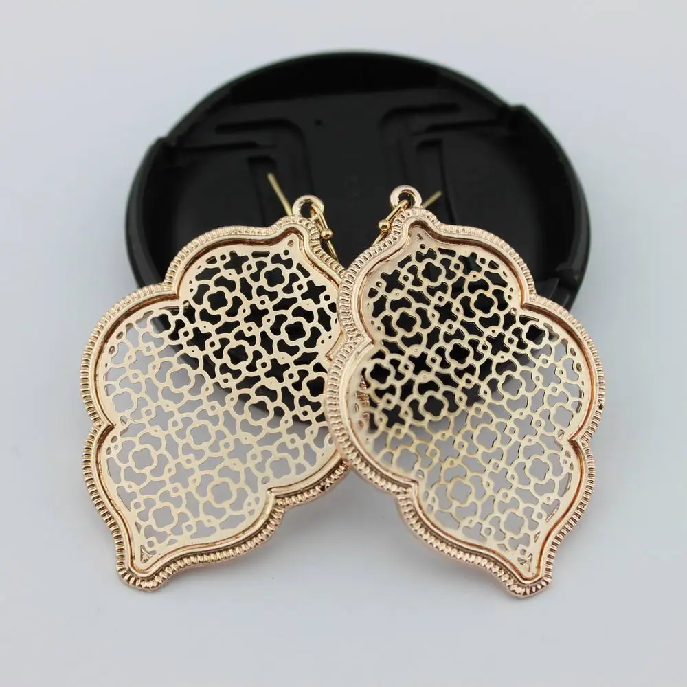 1 Pairs Filigree Moroccan Drop Earrings for Women Fashion Jewelry