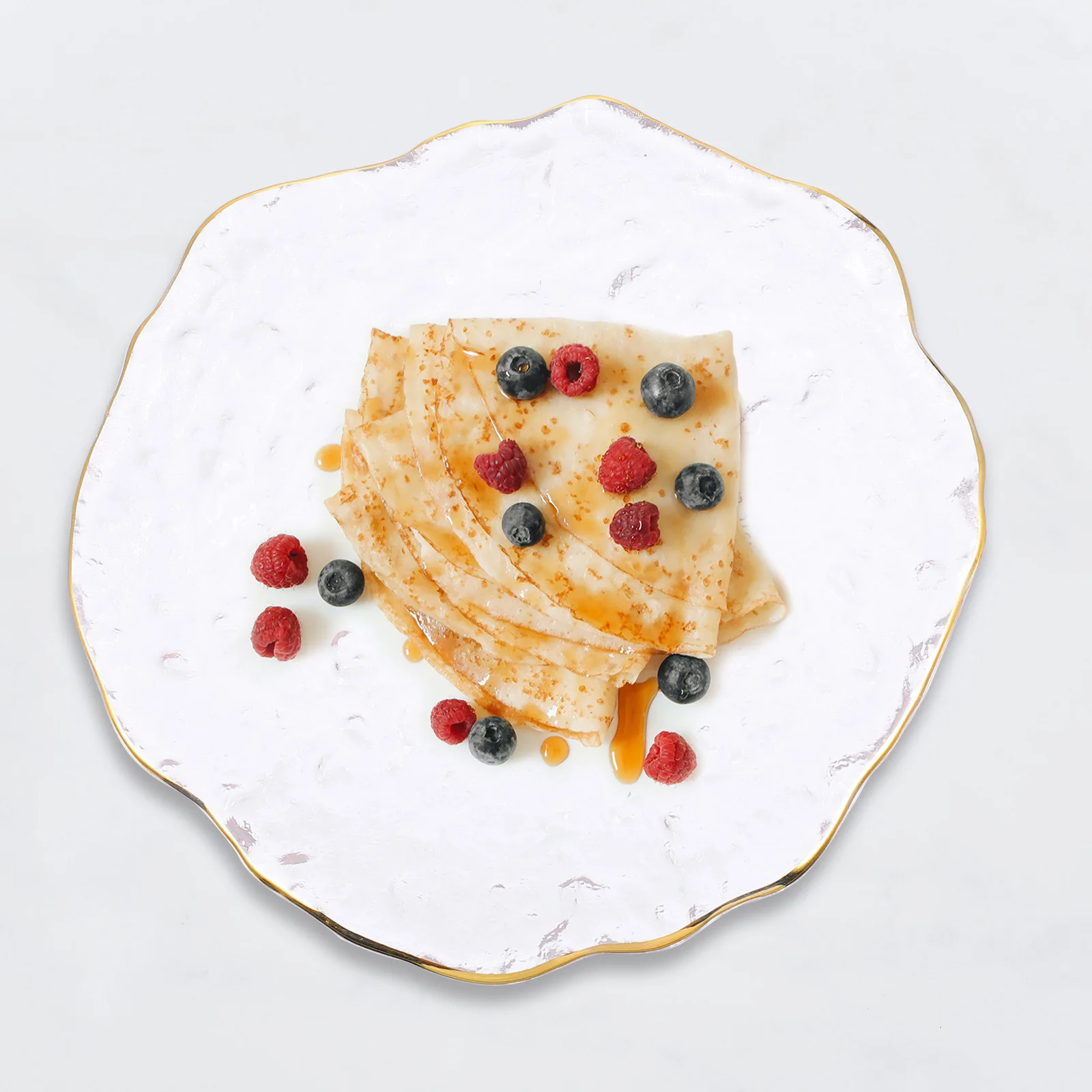 Bandeja de Vidrio para Servir, 1 Pieza, Artesanía Premium, Superficie Lisa para Frutas, Papas Fritas, Dulces, Hojuelas de Maíz, Hamburguesas, Ensaladas