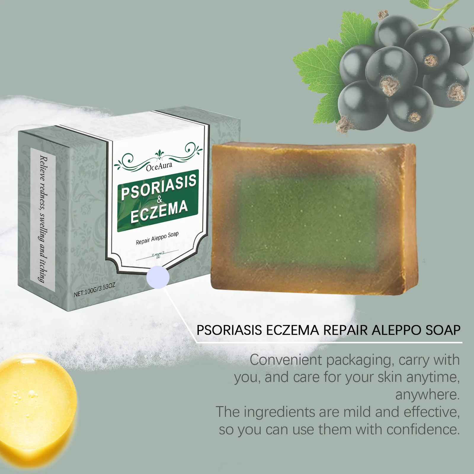 สบู่รากขิงโอเชอร่า 3.53 ออนซ์ - ดูแลผิวทุกวัน ปรับสภาพผิวให้เรียบเนียน และฟื้นฟูความเปล่งประกายของผิว ใช้งานง่าย