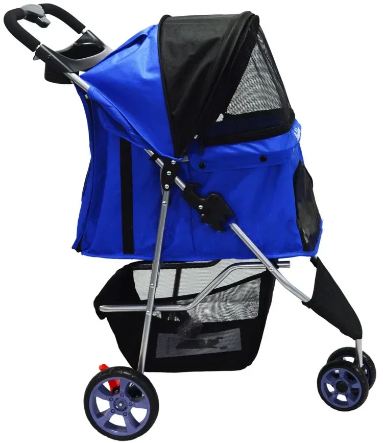 

A Pet Stroller Dog Out Cart Carrier For Dogs Foldable Transportation Travel Pet Cart Three Wheeled Trolley Techwear Accessorie