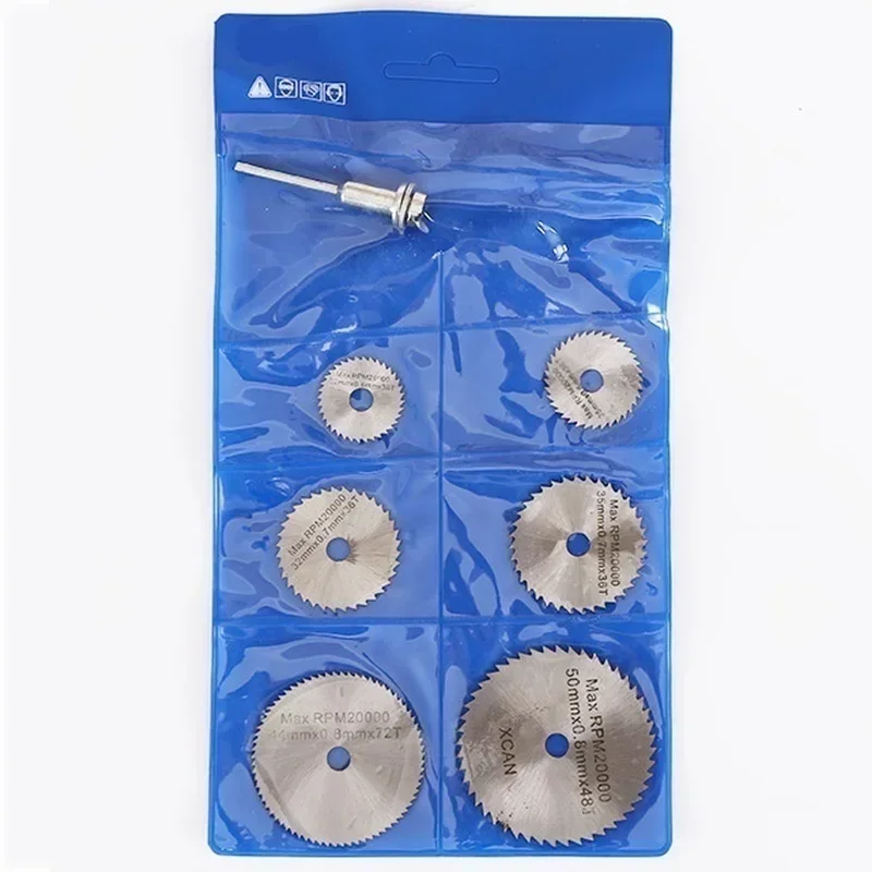 7 pz/set lama per sega in acciaio inossidabile metallo sega circolare disco lame per ruote gambo in acciaio ad alta velocità Mini lame per seghe con