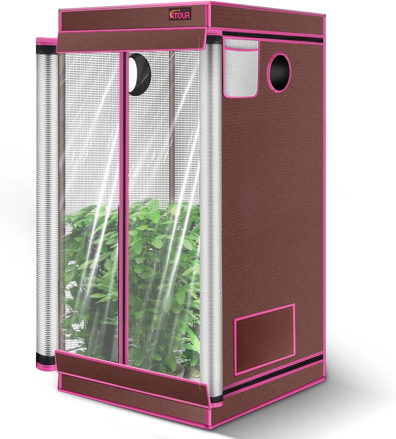 

24x24x63 Inch Hydroponic Grow Tent with Reflective Mylar, Waterproof Design & Observation Door for Indoor Plants