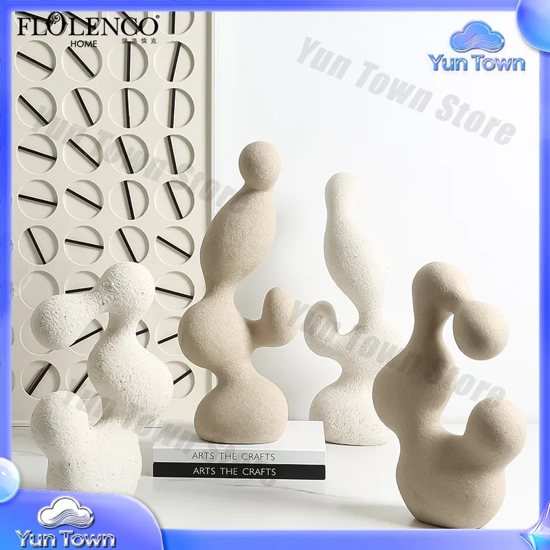 Italian minimalist abstract art smart resin ornament sales office hotel entrance bogu rack new and peculiar decoration