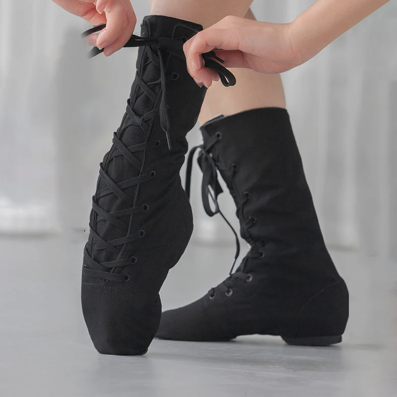 1pair/lot Men Women Sports Dancing Sneakers Jazz Dance Shoes Canvas dance boots women Dancing short boots Girls/Boys Dance Shoes