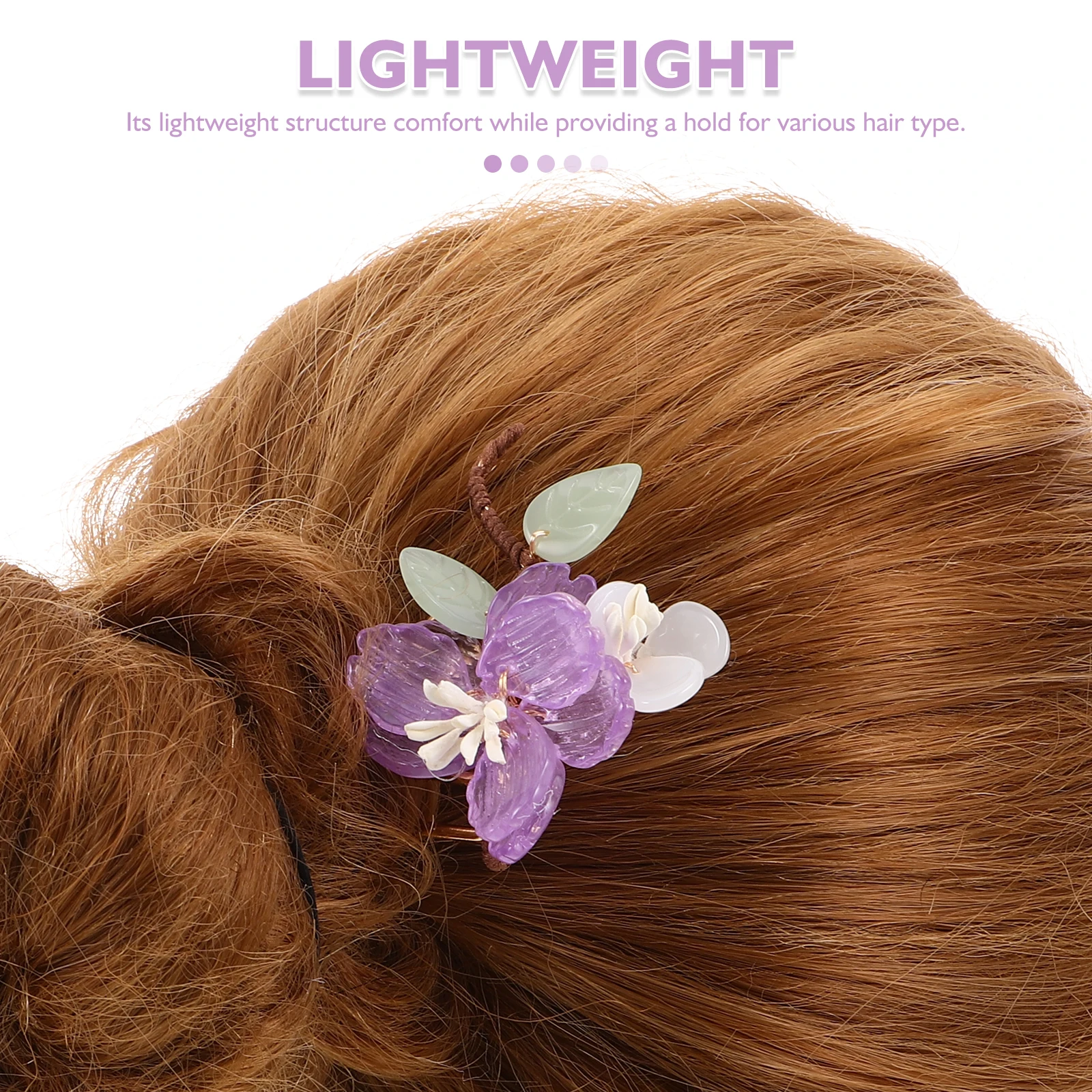 

Flower Hairpin Sticks Floral Wedding Accessories Elegant Decorative Combs Hairpins for Styling Updo Girls Chinese