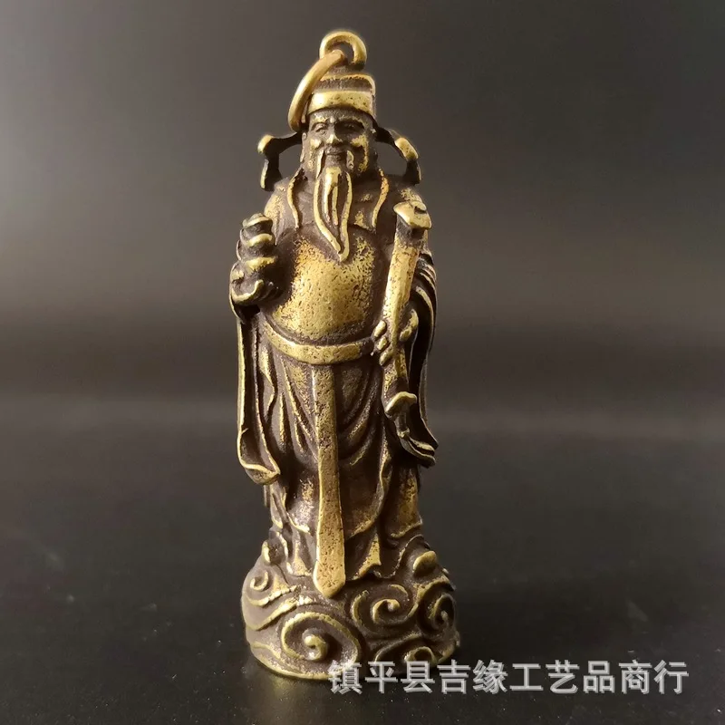 Wholesale Two Pieces Price Yellow Small Buddha Statue Desktop Mini Playing with Hands Metal Craft Pendant Pendant One Piece Drop