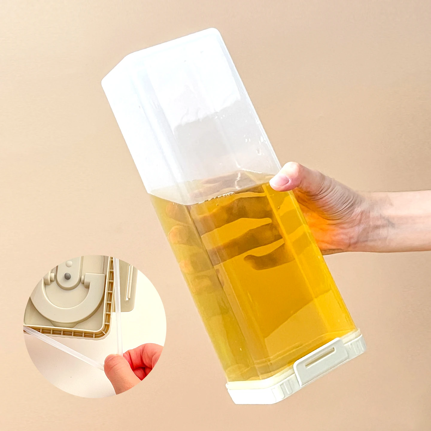 يمكن شراء صندوق تخزين المعكرونة مع مقبض المعكرونة البلاستيكية المقاومة للرطوبة مختومة يمكن السباغيتي تخزين الحاويات منظم مطبخ #6