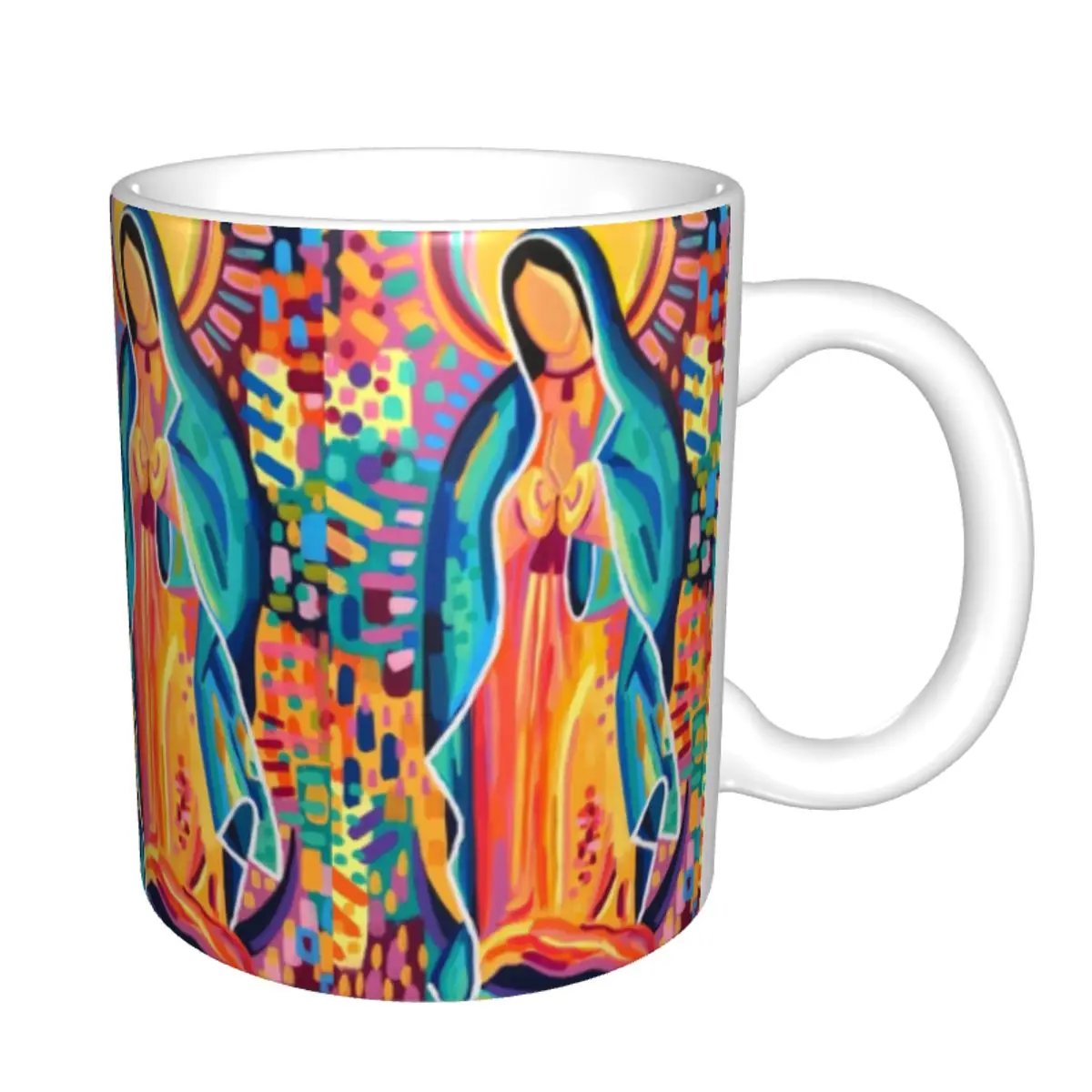 Customized Our Lady Of Guadalupe Mug Virgin Mary Coffee Ceramic Mug Cup Creative Gift
