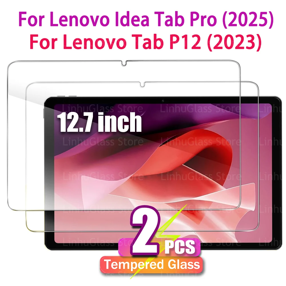 Screen Protector for Lenovo Idea Tab Pro 2025 / Tab P12 2023 (12.7-Inch) Anti-Scratch Transparent Tempered Glass Protective Film