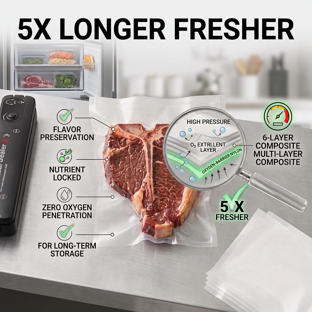 Vacuum Sealer Bags Embossed Fo - Vacuum Sealer Bags Rolls Bpa Free review and price