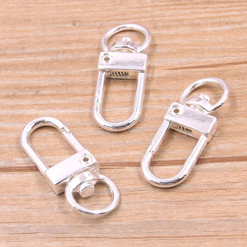 8Pcs 13*34mm 2022 New 6 Color Rhodium Plated Jewelry Findings,Lobster Clasp Hooks For Necklace&Bracelet Chain DIY