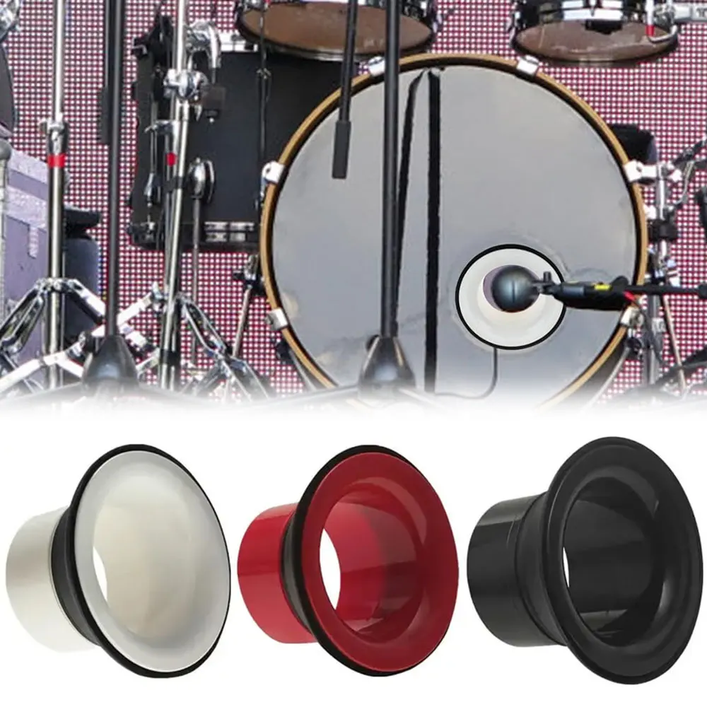 1pc Bass Drum Enhancer Bassdrum Vent Extension Port Insert with Protection Sticker - Percussion Instrument Accessories