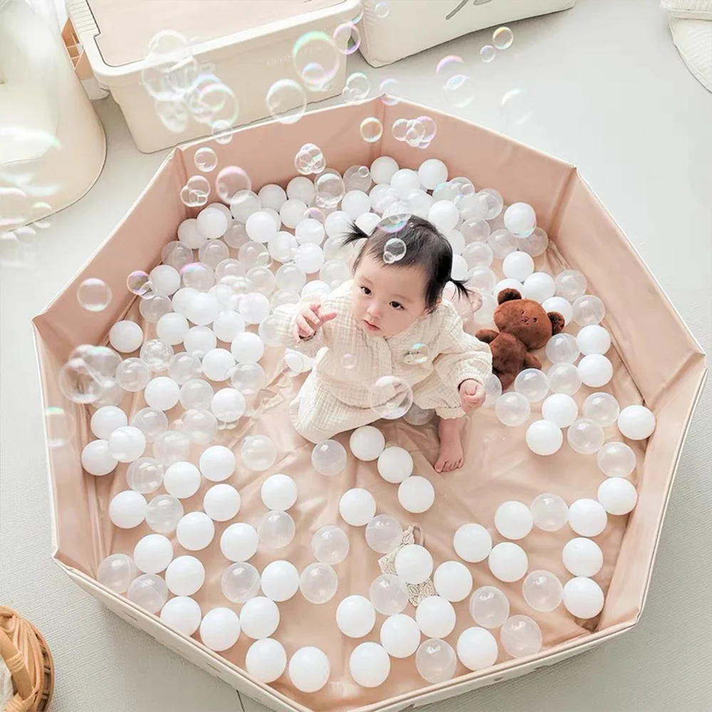 INS Baby Round Ocean Ball Pool Pit Indoor Playground Cartoon Toys Children's Playpen Fence Kids Safety Barrier Room Decor